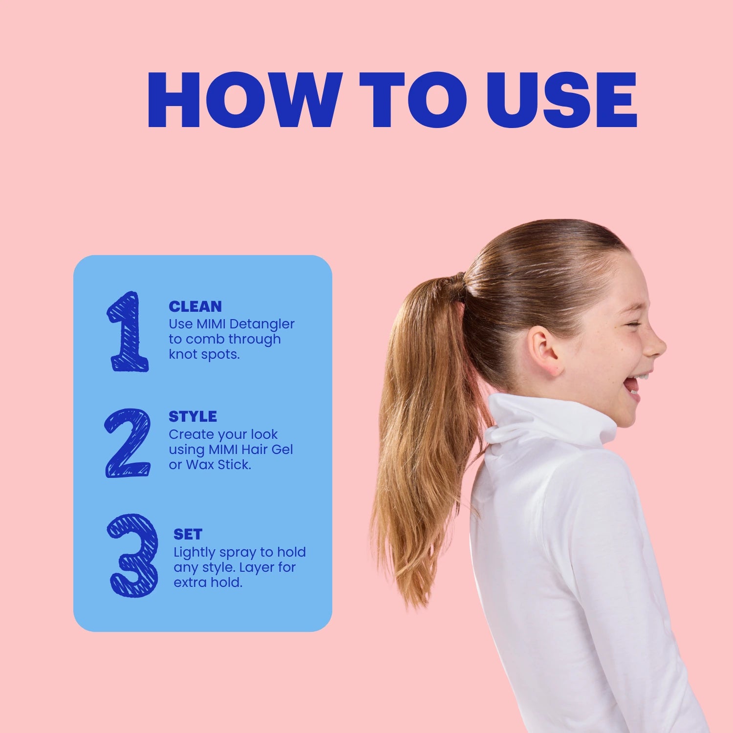 How to use MIMI KIds Hair Styling Spray